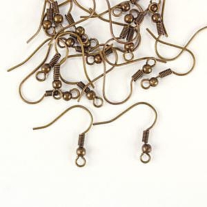 Fish Hook Earwires - Antique Gold